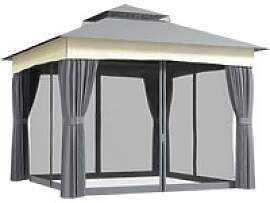 Outsunny Pavillon dunkelgrau Polyester B/H/L: ca.