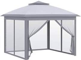 Outsunny Pavillon grau Metall B/H/L: ca.