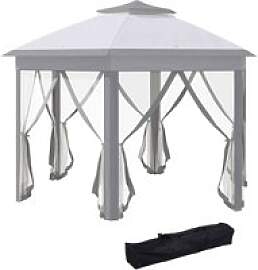 Outsunny Pavillon grau Polyester B/H/L: ca.