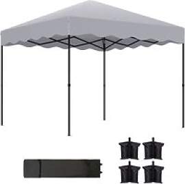 Outsunny Pavillon hellgrau Polyester B/H/L: ca.