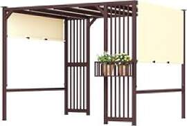 Outsunny Pavillon kaffee Polyester B/H/L: ca.