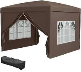 Outsunny Pavillon kaffee Polyester B/H/L: ca.