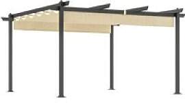 Outsunny Pergola beige Aluminium B/H/L: ca.