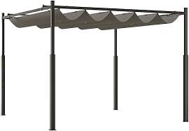 Outsunny Pergola ca. 3x3 m Freistehend