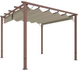 Outsunny Pergola natur Aluminium B/H/L: ca.