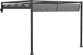 Outsunny Pergola Pavillon 3 x 4 m mit einziehbarem 