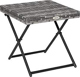 Outsunny Polyrattan Beistelltisch Gartentisch