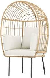 Outsunny Rattansessel beige Polyethylen B/H/L: ca. 