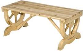 Outsunny Sitzbank natur Holz B/H/L: ca. 50x40x98 cm