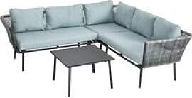 Outsunny Sitzgruppe blau Aluminium B/H/L: ca.