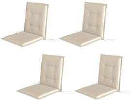 Outsunny Sitzkissen 4er Set beige Polyester B/H/L: 