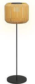 Outsunny Solar Stehlampe Rattan Solarlampen mit