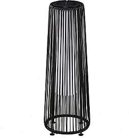Outsunny Solarlampe Rattan mit Lichtsensor,