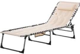 Outsunny Sonnenliege beige Polyester B/H/L: ca.