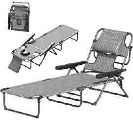 Outsunny Sonnenliege grau Polyester B/H/L: ca.