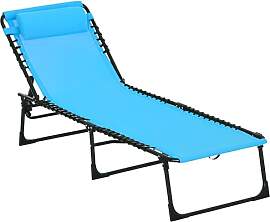Outsunny Sonnenliege klappbar Gartenliege,