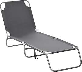 Outsunny Sonnenliege klappbar Gartenliege,
