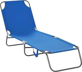 Outsunny Sonnenliege klappbar Gartenliege,