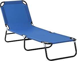 Outsunny Sonnenliege klappbar Gartenliege mit