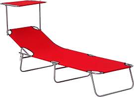 Outsunny Sonnenliege klappbar Gartenliege mit