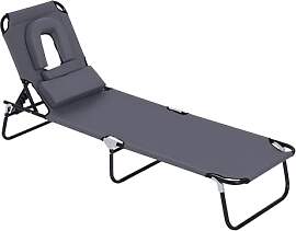 Outsunny Sonnenliege klappbar Gartenliege mit