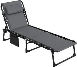 Outsunny Sonnenliege klappbar Gartenliege mit