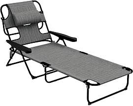 Outsunny Sonnenliege klappbar Gartenliege mit