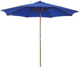 Outsunny Sonnenschirm blau Holz H/D: ca. 270x300 cm