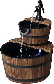Outsunny Springbrunnen aus Holz Outdoor