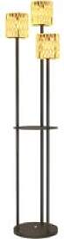 Outsunny Stehlampe gelb Rattan Stahl B/H/L: ca.