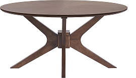 Ovaler Couchtisch aus dunklem Walnussholz L90 cm