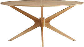 Ovaler Design-Esstisch aus Eiche L160 cm DIELLI