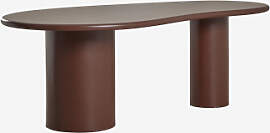 Ovaler Esstisch 220x115 Cm Aus Mdf Billie Braun