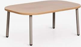 Ovaler Gartentisch 90x60 Cm Aus Zunika-stahl Moka