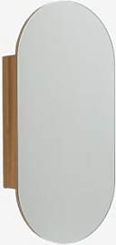 Ovaler Wandschrank 90x45 Cm Für Badezimmer Mit