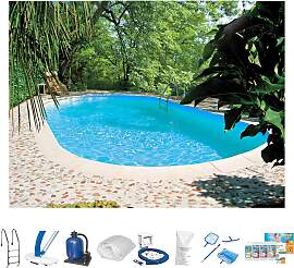 Ovalpool CLEAR POOL "TAHITI", weiß,