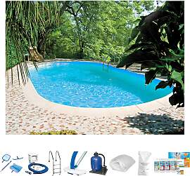 Ovalpool CLEAR POOL "TAHITI", weiß,