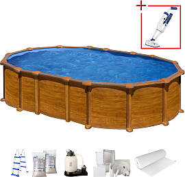 Ovalpool GRE "AMAZONIA BxLxH: 375x610x132 cm