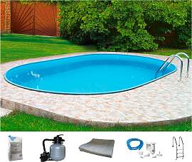 Ovalpool MY POOL BWT "PREMIUM", blau