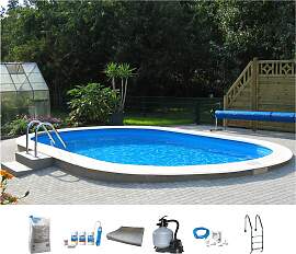 Ovalpool MY POOL BWT "PREMIUM mit blauer