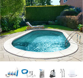 Ovalpool MY POOL BWT "PREMIUM mit grauer