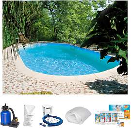 Ovalpool SUMMER FUN "Premium Tahiti",