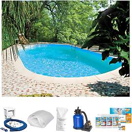 Ovalpool SUMMER FUN, weiß, B:300cm H:150cm