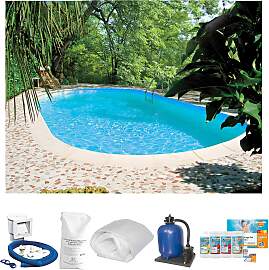 Ovalpool SUMMER FUN, weiß, B:360cm H:150cm