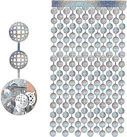 Ovanda Disco Deko, Lametta Vorhang Silber,