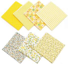 OVBOVA 7er Set Baumwollstoff Quadrate 25x25 cm – 