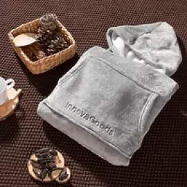 Oversize-Sweatshirt-Bademantel aus Fleece