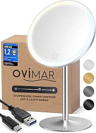 ovimar Kosmetikspiegel Bogo Silber | mit