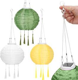 OVITEC Solar Lampion Boho Style 3er Set | grün