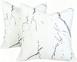 OYIMUA 2er Set Deko Kissenbezug 50x50 Weiß